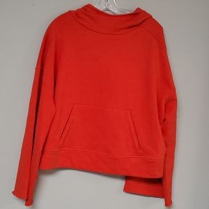 Alo Yoga Orange Hooded Sweatshirt Sz Large
